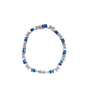 Blue & White Diamond Necklace